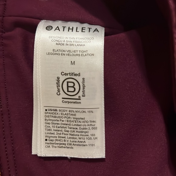 Athleta Elation Velvet Tight Leggings - Picture 10 of 11